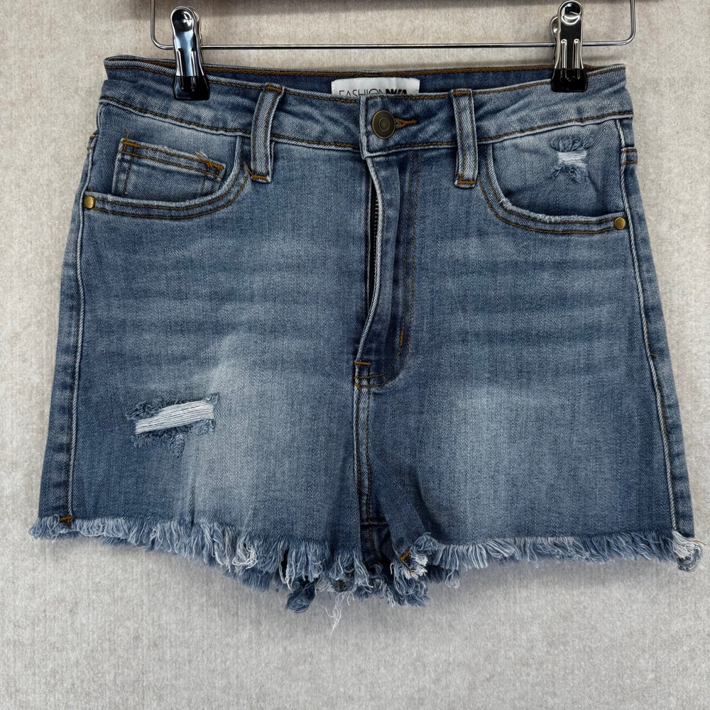 Womens Size 5 Distressed High Waisted Denim Shorts Fashion Nova